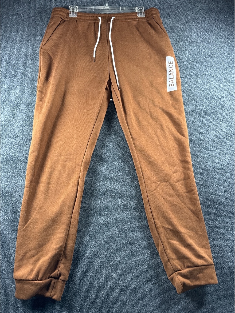 SHEIN Men's Brown Jogger Sweatpants with BALANCE Print